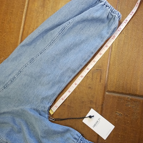 Forever 21 Blue Denim Bell Longsleeve Top - Picture 8 of 13